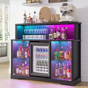 Metro Glass Wine Cabinet with Freestanding Wine Cooler Refrigerator, 4 Removable Wine Shelves, RGB Light Black 120cm H X 120cm D X 44cm L Metro Glass Wine Cabinet with Freestanding Wine Cooler Refrigerator, 4 Removable Wine Shelves, RGB Light Black 120cm H X 120cm D X 44cm L