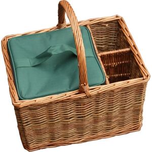 Brambly Cottage Event Willow Wine Basket with Cooler brown 48.0 H x 39.0 W x 29.0 D cm