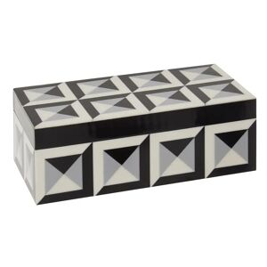 Metro Raffaela Jewellery Box black/brown/white 7.0 H x 20.5 W x 10.5 D cm