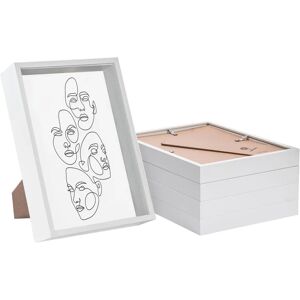 Nicola Spring - Deep Box Photo Frames - A4 (8 x 12") white 31.0 H x 22.0 W x 6.0 D cm