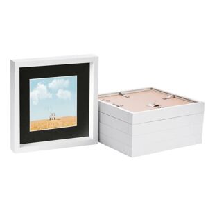 Nicola Spring - 10" x 10" White 3D Box Photo Frames black 27.5 H x 27.5 W x 3.5 D cm