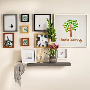 Nicola Spring - 3D Box Photo Frames - Mount white/black 27.5 H x 27.5 W x 3.5 D cm