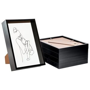 Nicola Spring - Deep Box Photo Frames - A4 (8 x 12") black 31.0 H x 22.0 W x 6.0 D cm