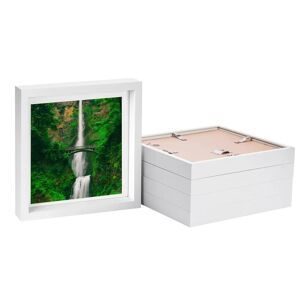 Nicola Spring - 10" x 10" White 3D Box Photo Frames white 27.5 H x 27.5 W x 3.5 D cm