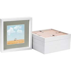 Nicola Spring - 10" x 10" White 3D Box Photo Frames gray 27.5 H x 27.5 W x 3.5 D cm