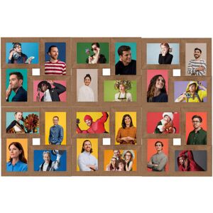Ebern Designs Brandiss 24 Piece Wood Collage Frame Set Light Brown 13cm H x 18cm W x 0.5cm D