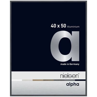 Nielsen 1640020 Aluminum Alpha Frame Gray Gloss 40x50cm - Picture Frame Nielsen 1640020 Aluminum Alpha Frame Gray Gloss 40x50cm - Picture Frame