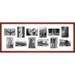 Ebern Designs Kyrra 13 x 18 cm Wood Collage Frame red 108.0 H x 42.0 W x 2.0 D cm