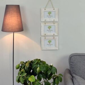 Nicola Spring - Rustic Wooden Hanging 3 Photo Frames - 6 x 4