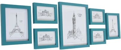 Ebern Designs 7 Piece Aycock Picture Frame Set Ebern Designs Colour: Teal 16cm H X 37cm W X 28cm D