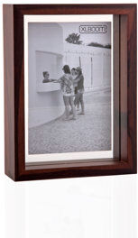 XLBoom Floating Box Picture Frame XLBoom Colour: Cheuk Wood, Size: 5" x 7"  - Size: 8" x 8" XLBoom Floating Box Picture Frame XLBoom Colour: Cheuk Wood, Size: 5" x 7"  - Size: 8" x 8"