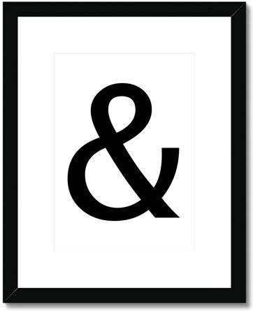 Brayden Studio 'Letters & Symbols : &' - Picture Frame Typographic Print on Paper Brayden Studio Size: 81.3 cm H x 70 cm W, Frame Option: Black  - Size: 40.6 cm H x 30.5 cm W Brayden Studio 'Letters & Symbols : &' - Picture Frame Typographic Print on Paper Brayden Studio Size: 81.3 cm H x 70 cm W, Frame Option: Black  - Size: 40.6 cm H x 30.5 cm W