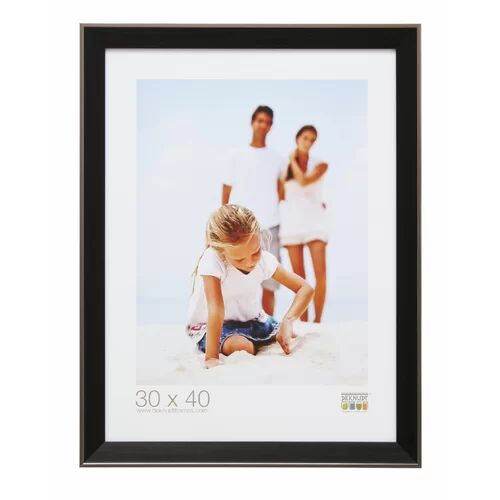 Symple Stuff Picture Frame (Set of 2) Symple Stuff Colour: Black, Photo Size: 7.8" x 10.92"  - Size: 7.8" x 9.75"