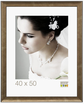 17 Stories Danbury Picture Frame 17 Stories Size: 50.4cm H x 35.4cm W x 1.9cm D, Colour: Bronze  - Size: 54cm H x 44cm W x 1.8cm D