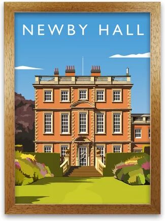 17 Stories Newby Hall by Richard O'Neill - Picture Frame Graphic Art Print on Paper 17 Stories Frame Options: Honey Oak, Size: 84.1 cm H x 59.4 cm W  - Size: 73cm H x 180cm W x 60cm D