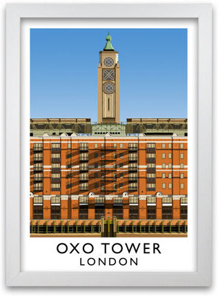 17 Stories Oxo Tower London by Richard O'Neill - Picture Frame Graphic Art Print on Paper 17 Stories Frame Options: White, Size: 841 cm H x 594 cm W  - Size: 17 Stories Oxo Tower London by Richard O'Neill - Picture Frame Graphic Art Print on Paper 17 Stories Frame Options: White, Size: 841 cm H x 594 cm W  - Size: