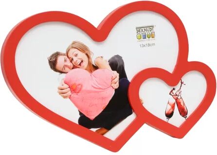 17 Stories Lyme Double Heart Picture Frame 17 Stories Colour: White  - Size: 35cm H x 35cm W x 1.6cm D