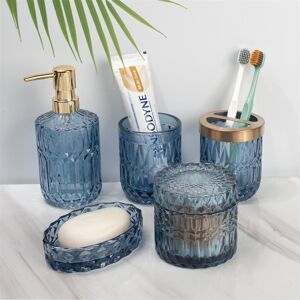 Canora Grey Bibby Bathroom Accessory Set Blue 10cm W X 10cm D Canora Grey Bibby Bathroom Accessory Set Blue 10cm W X 10cm D
