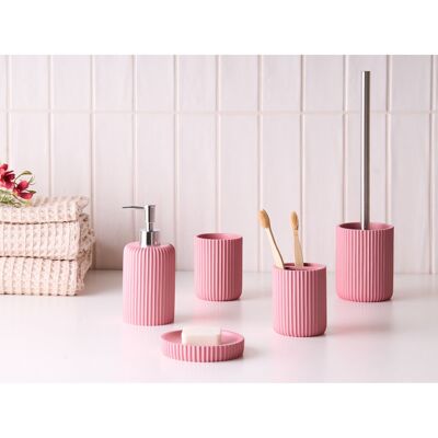 Brayden Studio Bathroom Accessory Set Pink 37cm H X 10cm W X 10cm D Brayden Studio Bathroom Accessory Set Pink 37cm H X 10cm W X 10cm D