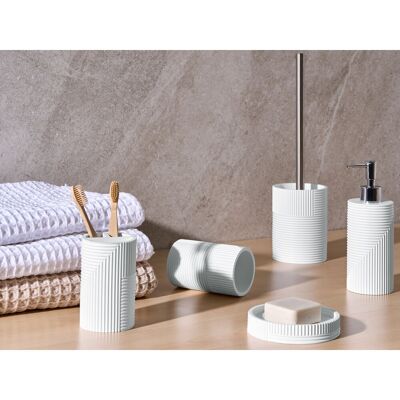Brayden Studio 5-Piece Bathroom Accessories Set SEPAHUA White 37cm H X 10cm W X 10cm D Brayden Studio 5-Piece Bathroom Accessories Set SEPAHUA White 37cm H X 10cm W X 10cm D