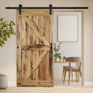 Union Rustic Foresta Solid Barn Door Prefinished brown 210.0 H x 100.0 W x 40.0 D cm