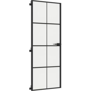 Latitude Run Acob Glass Internal Door Black 201.5cm H x 76cm W Latitude Run Acob Glass Internal Door Black 201.5cm H x 76cm W