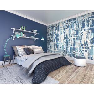 Metro Lane Letterpress Graffiti Matte Roll Denim Blue Matt 280cm L x 350cm W Metro Lane Letterpress Graffiti Matte Roll Denim Blue Matt 280cm L x 350cm W