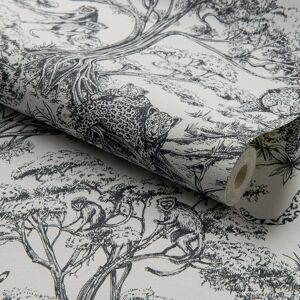 Clarke & Clarke Kisumu Wallpaper - African Wildlife Decor Clarke & Clarke Kisumu Wallpaper - African Wildlife Decor