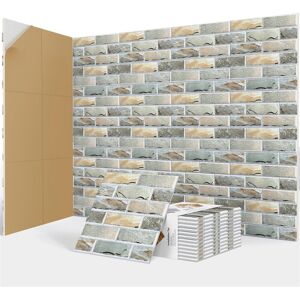 Naomi 12 Pack Acoustic Panels Self-Adhesive, Brick Sound Proofing Panels Brown 1'' T X 30cm H X 30cm W Naomi 12 Pack Acoustic Panels Self-Adhesive, Brick Sound Proofing Panels Brown 1'' T X 30cm H X 30cm W
