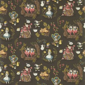 Sanderson Alice in Wonderland Wallpaper - Chocolate Sanderson Alice in Wonderland Wallpaper - Chocolate