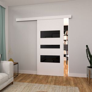 Latitude Run Ralphs Sliding Door Prefinished White 205cm H x 76cm W x 1.6cm D Latitude Run Ralphs Sliding Door Prefinished White 205cm H x 76cm W x 1.6cm D