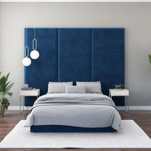 Ebern Designs Nayali 90cm x 210cm Upholstered Wall Paneling Navy 210cm H X 90cm W Ebern Designs Nayali 90cm x 210cm Upholstered Wall Paneling Navy 210cm H X 90cm W