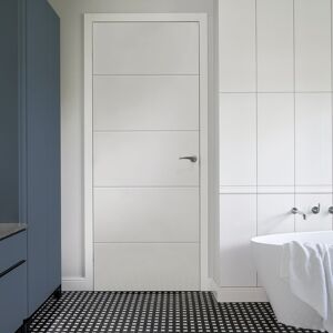 JB Kind Doors 4 Line Horizontal Internal Door Primed 198.1cm H x 61cm W x 3.5cm D JB Kind Doors 4 Line Horizontal Internal Door Primed 198.1cm H x 61cm W x 3.5cm D