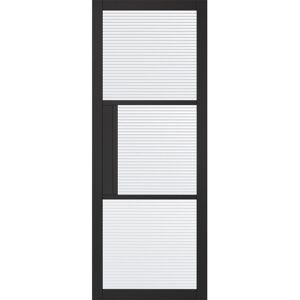 LPD Doors Tribeca 3L Reeded Glazed Internal Door Black 1981mm H x 838mm W x 35mm D LPD Doors Tribeca 3L Reeded Glazed Internal Door Black 1981mm H x 838mm W x 35mm D