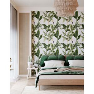 17 Stories Vintage Tropical Wallpaper White 700cm L X 75cm W 17 Stories Vintage Tropical Wallpaper White 700cm L X 75cm W