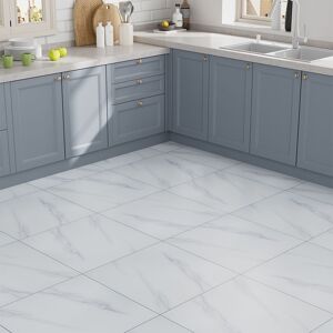 Ivy Bronx 14Pcs 60x60cm Realistic Stone Texture Self Adhesive PVC Flooring White 60cm W X 60cm L Ivy Bronx 14Pcs 60x60cm Realistic Stone Texture Self Adhesive PVC Flooring White 60cm W X 60cm L