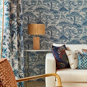 Clarke & Clarke Breegan Jane X Clarke and Clarke Kisumu Wallpaper Roll Caribbean 1,005cm L X 52cm W Clarke & Clarke Breegan Jane X Clarke and Clarke Kisumu Wallpaper Roll Caribbean 1,005cm L X 52cm W