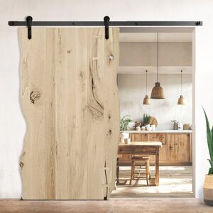 Union Rustic Veasley Solid Oak Barn Doors Prefinished Unfinished 100cm W X 210cm H Union Rustic Veasley Solid Oak Barn Doors Prefinished Unfinished 100cm W X 210cm H