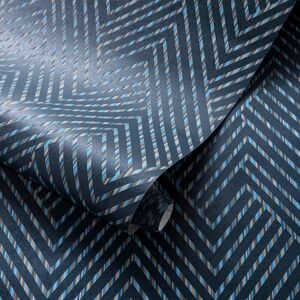 Clarke & Clarke Grassetto Vivido Wallpaper Roll Midnight 1,005cm L X 52cm W Clarke & Clarke Grassetto Vivido Wallpaper Roll Midnight 1,005cm L X 52cm W