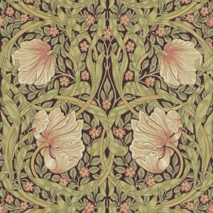 Morris & Co Pimpernel 10.05m x 52cm Matte Wallpaper Roll Green;Pink;Purple 1,005cm L X 52cm W Morris & Co Pimpernel 10.05m x 52cm Matte Wallpaper Roll Green;Pink;Purple 1,005cm L X 52cm W