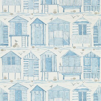 Sanderson Marine Beach Huts Wallpaper - Wallpaper Sanderson Marine Beach Huts Wallpaper - Wallpaper