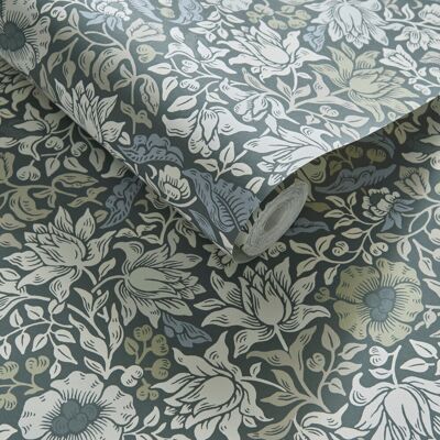 William Morris Mallow Wallpaper Slate Blue Dove - Wallpaper William Morris Mallow Wallpaper Slate Blue Dove - Wallpaper