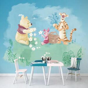 Disney Winnie the Pooh Picnic 2.8m x 3m Wall Mural blue 300.0 W cm