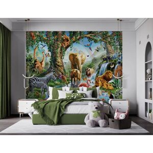 Walltastic Jungle Lake 3.04m x 2.43m Wall Mural green/white 304.8 H x 244.0 W cm