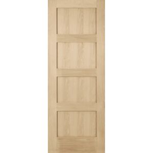 Green Tree Doors Oak Shaker 4 Panel Internal Door brown 198.1 H x 53.3 W x 35.0 D cm