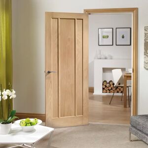 XL Joinery Internal Oak Worcester 3 Panel green 203.2 H x 81.3 W cm