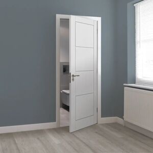 JB Kind Doors Quattro Internal Door Primed brown/green/white 198.1 H x 68.6 W cm