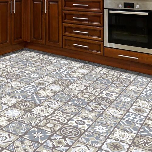 World Menagerie Walkot 120x60 cm Mosaic Tile in Grey/Brown World Menagerie  - Size: