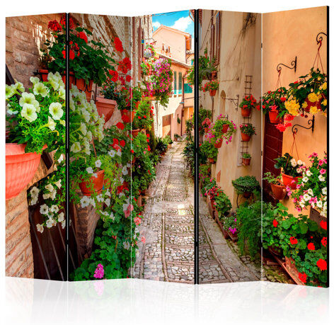 Ebern Designs Furley 5 Panel Room Divider Ebern Designs  - Size: 172cm H X 225cm W X 3cm D Ebern Designs Furley 5 Panel Room Divider Ebern Designs  - Size: 172cm H X 225cm W X 3cm D