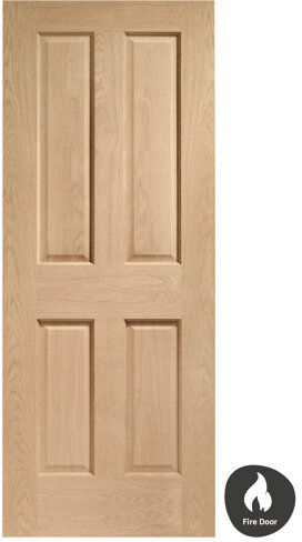 XL Joinery Victorian Fire Door Unfinished XL Joinery  - Size: 1981mm H x 686mm W x 35mm D XL Joinery Victorian Fire Door Unfinished XL Joinery  - Size: 1981mm H x 686mm W x 35mm D